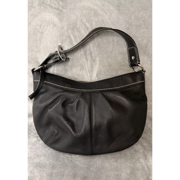 Coach Handbags - Coach Vintage Soho Hobo Black Leather Bag J0982-F13730 Shoulder Purse